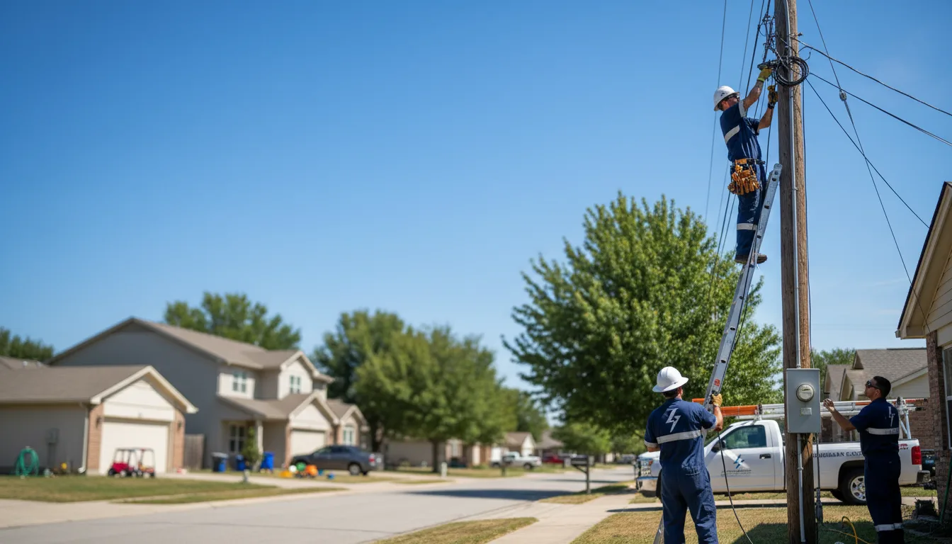 Residential electrician providing installation services in Claxton, GA
